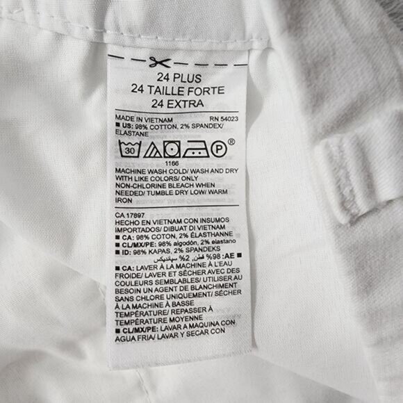 Old Navy Shorts Womens 24 Plus White Everyday Short Stretch Cotton Casual Preppy - Picture 5 of 5